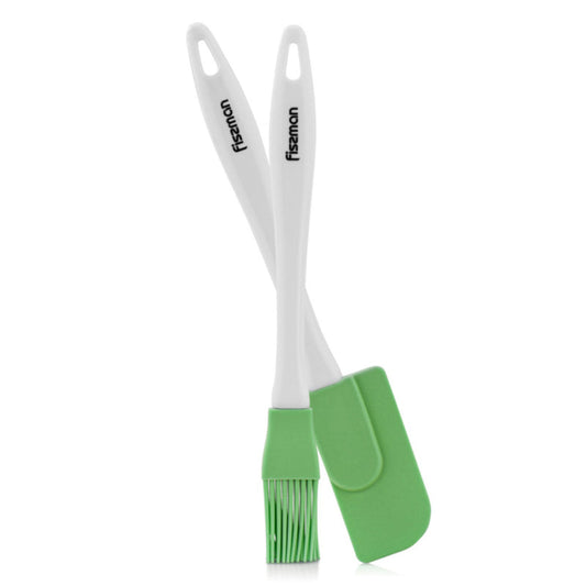 Fissman Brush And Spatula Perfect Set For Baking Green 24cm